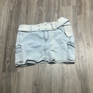 Refuge Light Blue Mini Skirt